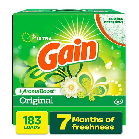 Gain Ultra Powder Laundry Detergent Original 188 Oz 183 Loads Sam