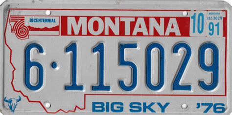 plaque immatriculation USA MONTANA BIG SKY TOFMOBILE Plaque métal