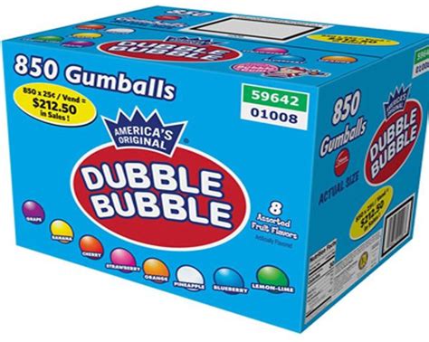 Free Shipping 1 850 Count Dubble Bubble Gumballs Double Bubble