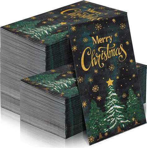 Amazon 100Pcs Christmas Decorative Paper Dinner Napkins Decorative