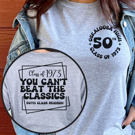 Custom Class Reunion T-shirt, 50th Year High School Reunion ...