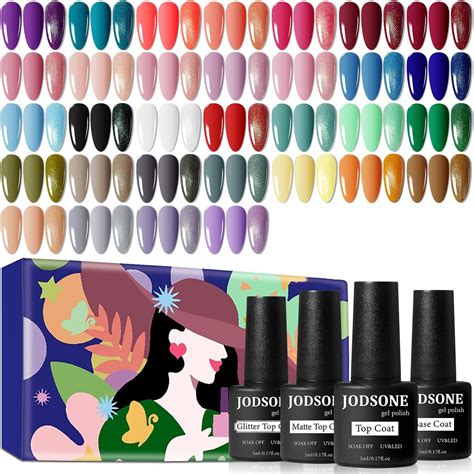 JODSONE 32 Colores Kit De Esmalte De Gel Esmalte Base No Limpiar