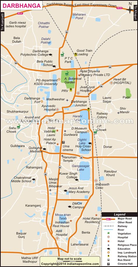 Darbhanga City Map | City Map of Darbhanga | Map, City map, City maps