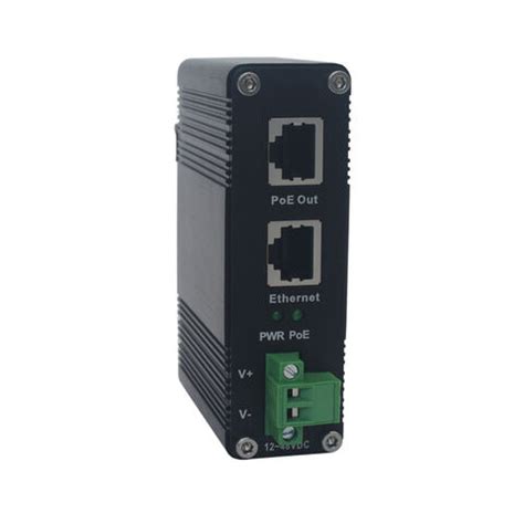 Hardened Industrial Gigabit At W Poe Injector With Din Rail And