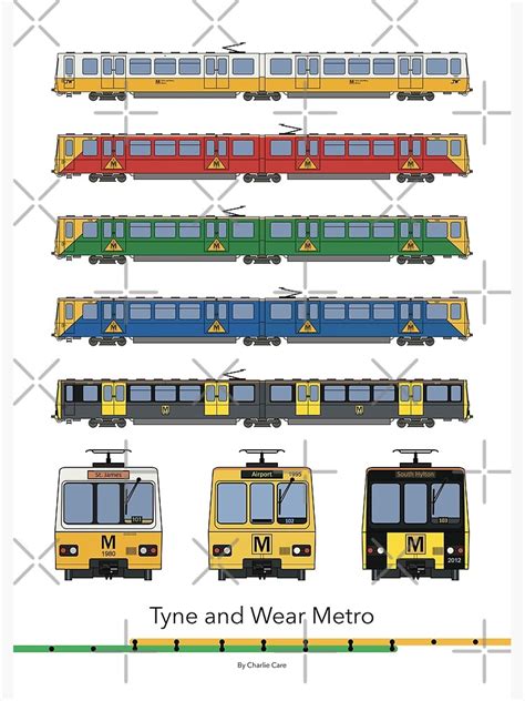 "Tyne and Wear Metro Liveries" Art Print for Sale by Charlie Care ...