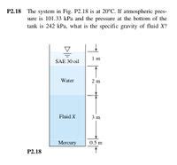 Answered P In Fig P Pressure Gage A Reads Kpa Gage