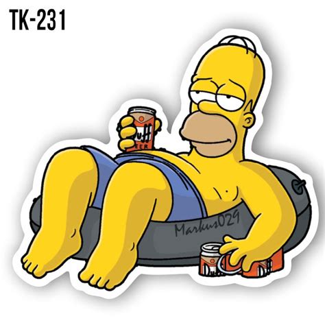 Adesivo Simpsons Homer Sticker 10x10cm Shopee Brasil