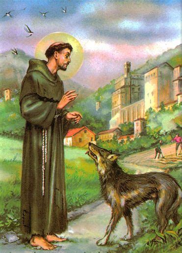 “saint Francis And The Wolf Of Gubbio Wikiwolfofgubbio ” Assisi