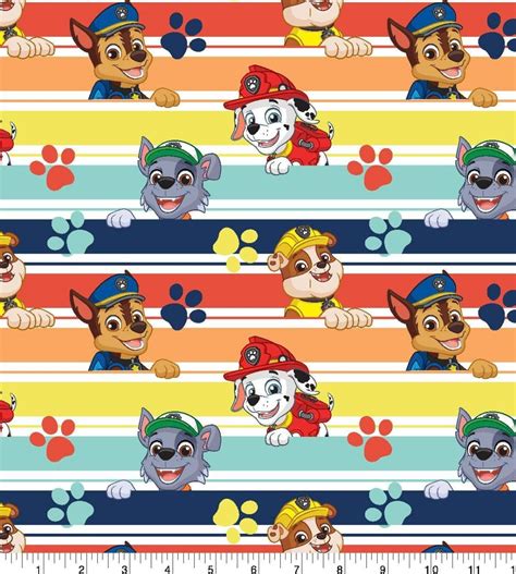 Paw Patrol Cotton Fabric 1 4 Yard Etsy Canada Nick Jr Paw Patrol