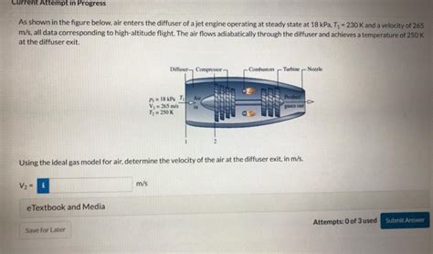 Solved As Shown In The Figure Below Air Enters The Diff