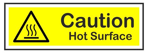 X Caution Hot Surface Warning Sign Vinyl Stickers Desertcart INDIA