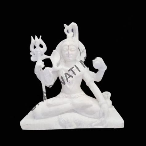 Plain Hindu White Marble Shiva Statue For Worship Size Inch At Rs