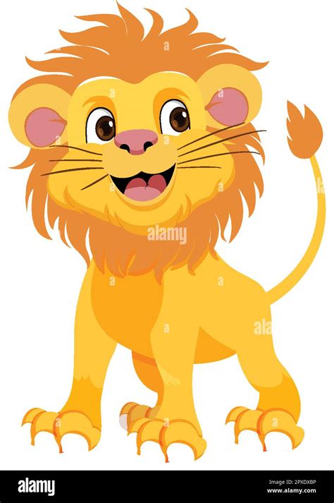 Cute Lion Cartoon Character Illustration Stock Vector Image And Art Alamy