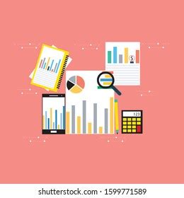 Auditing Concepts Auditor Table During Examination Stock Vector