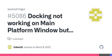 Docking Not Working On Main Platform Window But Viewports Among Them