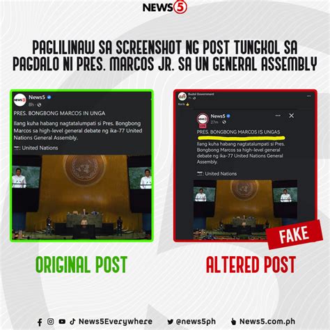 News5 On Twitter Nais Linawin Ng News5 Na Edited Ang Kumakalat Na