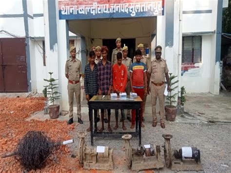 4 Sent To Jail With Stolen Goods And Illegal Weapons पूर्वांचल एक्सप्रेस वे पर चोरी करने वाला