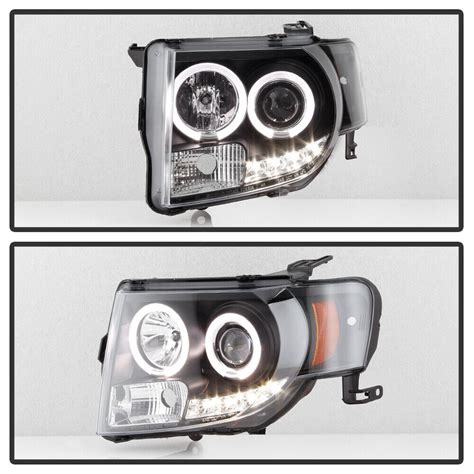 Black Ford Escape Led Halo Projector Headlights Headlamps