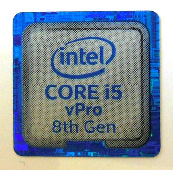 Original Intel Core i5 vPro 8th Gen Sticker 18 x 18mm / 11/16″ x 11/16 ...