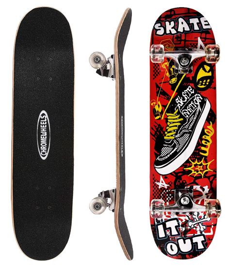 Buy Chromewheels 31 Inch Skateboard Double Kick Skate Board Cruiser