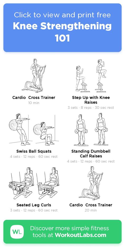 Physical Therapy Printable Knee Strengthening Exercises