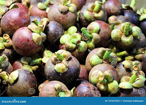 Mangosteen Fruits at the Night Market - Kota Kinabalu Sabah Borneo ...