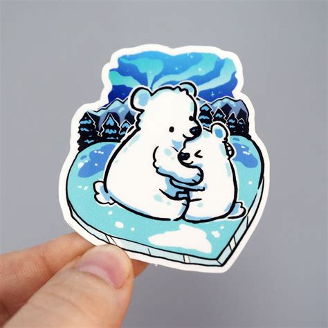 Vinyl Sticker Polar Bear Hug Shana Logic