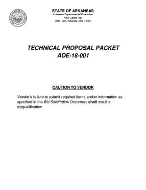 Fillable Online RFP Technical Proposal Packet Template Fax Email Print