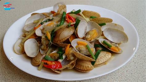 Stir Fry Lala Clams With Ginger And Wine หอยลายผัดขิง Youtube