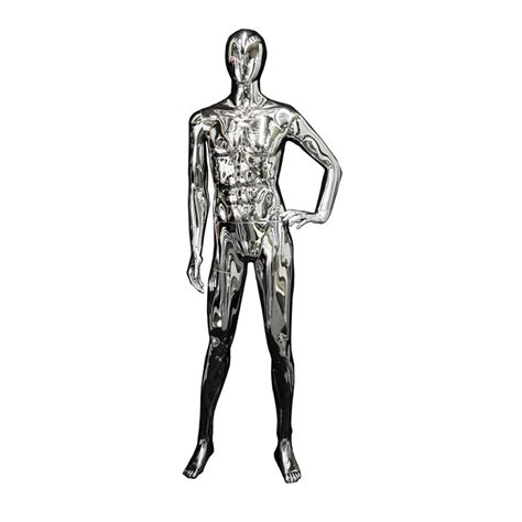 Male Chrome Mannequins In The Event