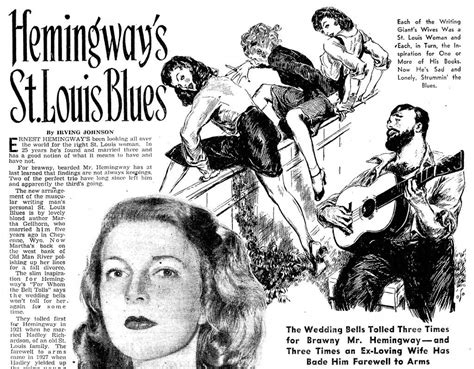 ‘hemingways St Louis Blues By Irving Johnson ‘the American Weekly