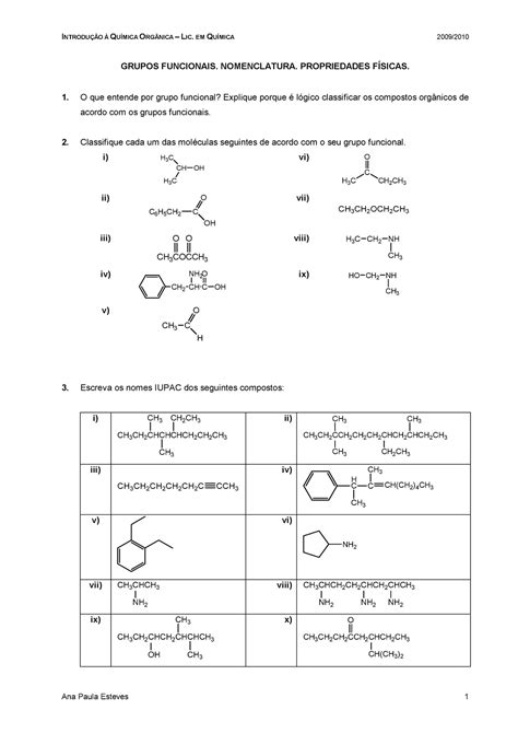 Exercicios Nomenclatura Quimica Organica SOLOLEARN