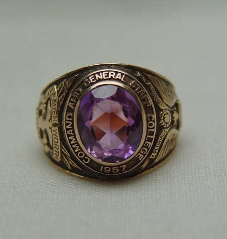 US ARMY COMMAND & GENERAL STAFF COLLEGE RING CIRCA 1957 | #26397572