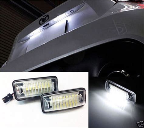 2Pcs WHITE LED License Plate Light Lamp Rear Registration Number Plate