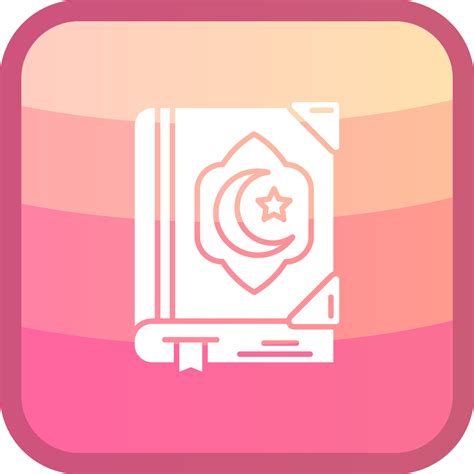 Quran Glyph Squre Colored Icon Vector Art At Vecteezy