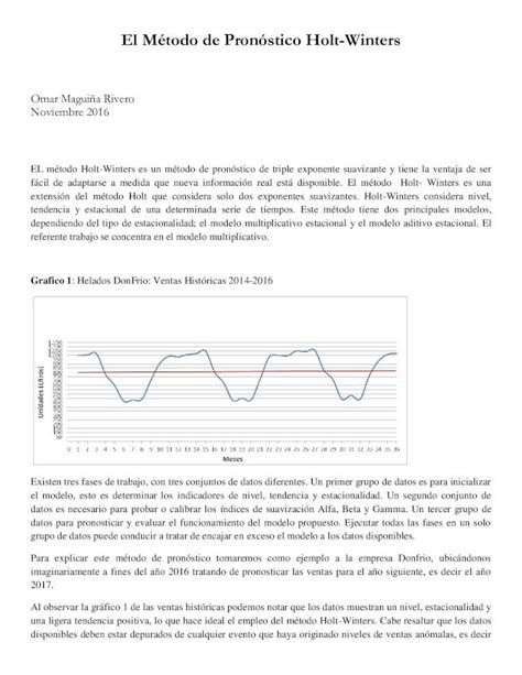 PDF El Método de Pronóstico Holt Winters PDF fileHistóricos Factor