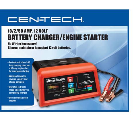 Cen Tech Battery Charger Instructions