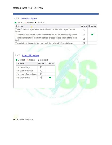 Solution Mabel Johnson A Y O Female Ihuman Case Study Knee Pain