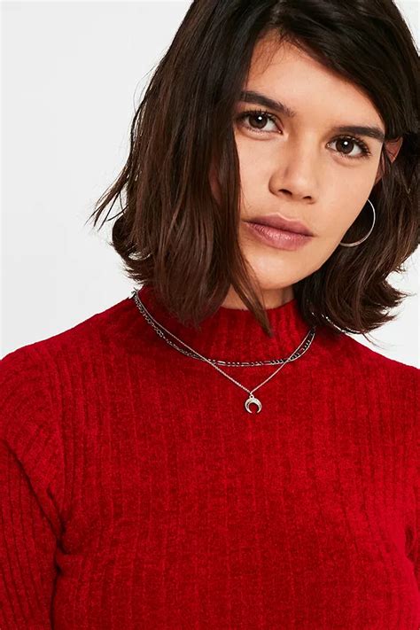 Uo Chenille Variegated Funnel Neck Jumper Urban Outfitters Uk