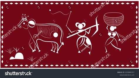 Warli Art Indian Folk Art Stock Illustration 2239992317 | Shutterstock