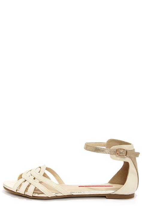 Cute Nude Sandals Gold Sandals Ankle Strap Sandals 34 00 Lulus