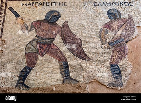 Gladiators mosaics hi-res stock photography and images - Alamy