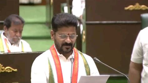 CM Revanth Reddy Newly Elected MLAs Take Oath As Maiden Session Of