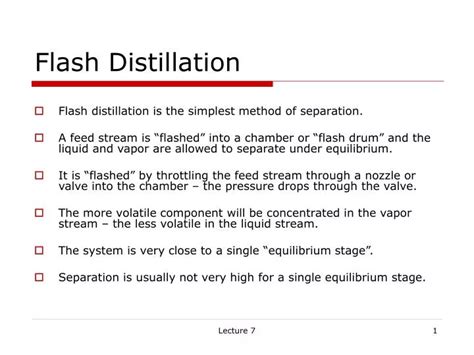 Ppt Flash Distillation Powerpoint Presentation Free Download Id