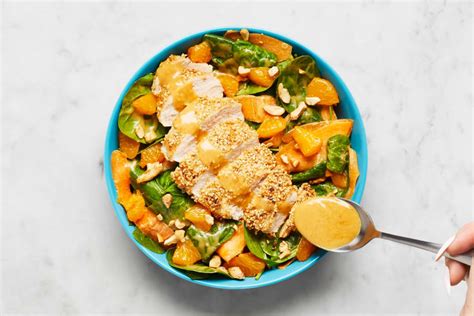 Sesame Crusted Chicken Salad Recipe Hellofresh