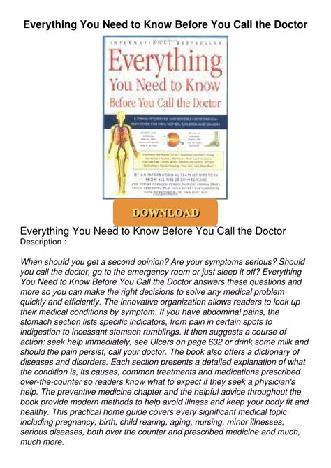 Ppt Pdf⚡read Online Everything You Need To Know Before You Call The