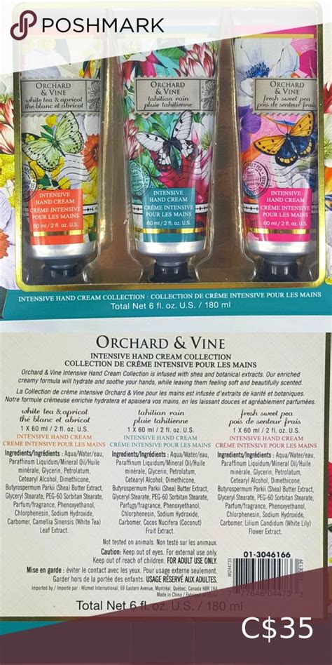 Orchard Vine Hand Cream Collection Naked Juice Bottle White Tea