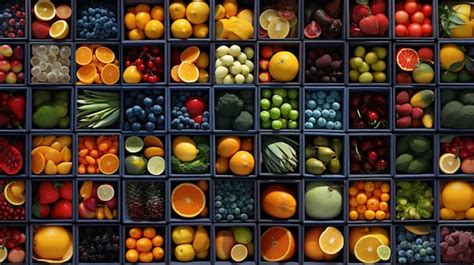 Premium AI Image | A display of different fruits including one that says " fruit