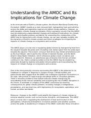 Unraveling the Impact of AMOC on Climate Change | Course Hero