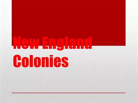 Ppt New England Colonies Powerpoint Presentation Free Download Id